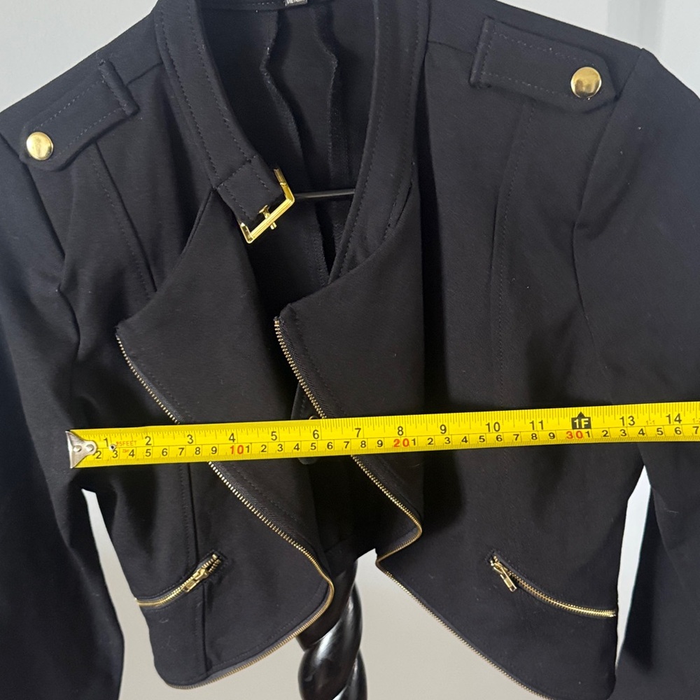 Shinestar Black Blazer with Gold Accents - Picture 4 of 4